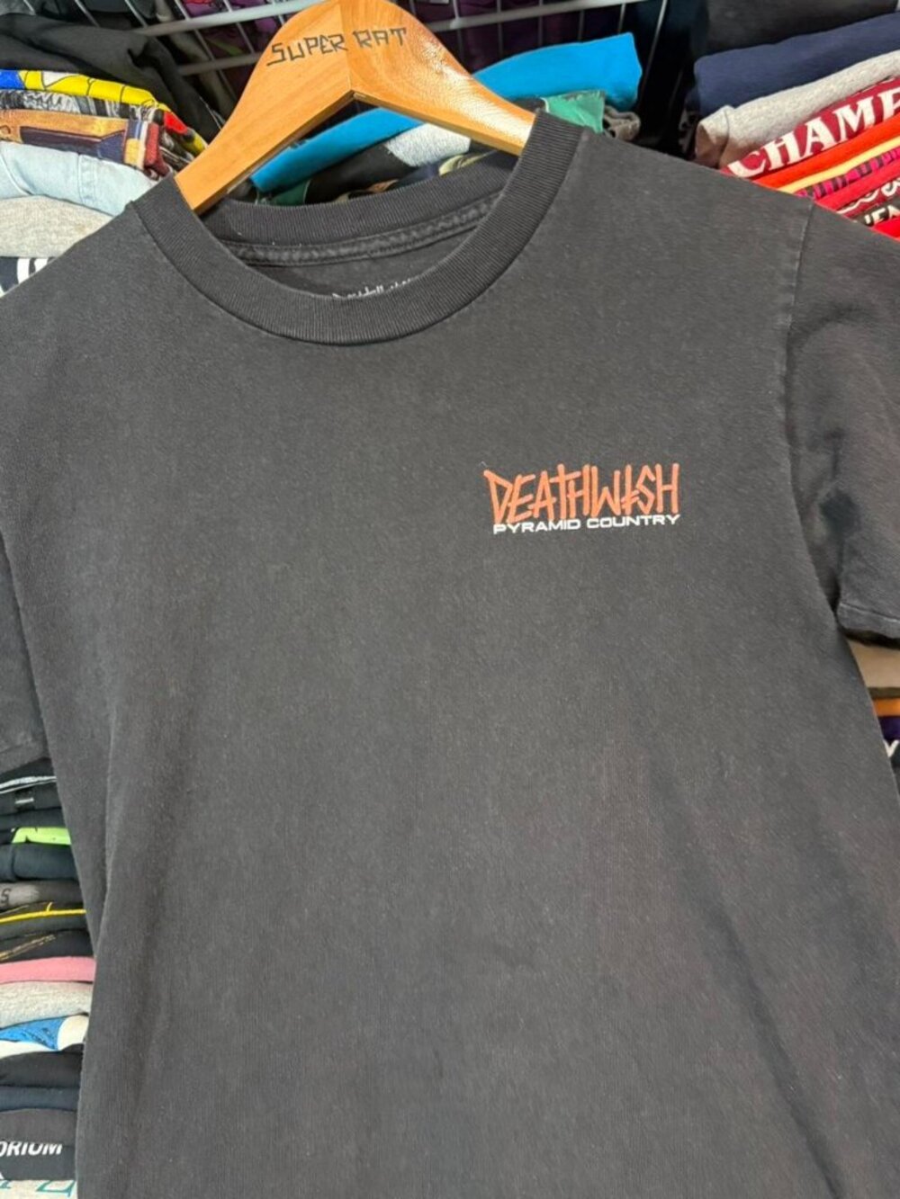 Death wish pyramid country skate video t shirt black